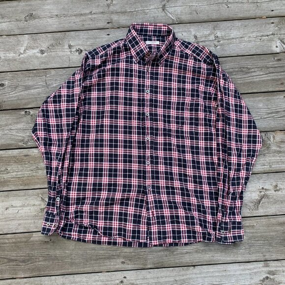 Vintage Burberry London Button Up Dress Shirt Large - Picture 2 of 8